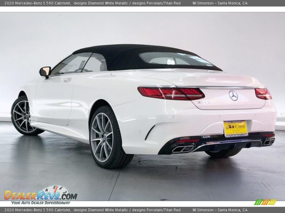 2020 Mercedes-Benz S 560 Cabriolet designo Diamond White Metallic / designo Porcelain/Titan Red Photo #10