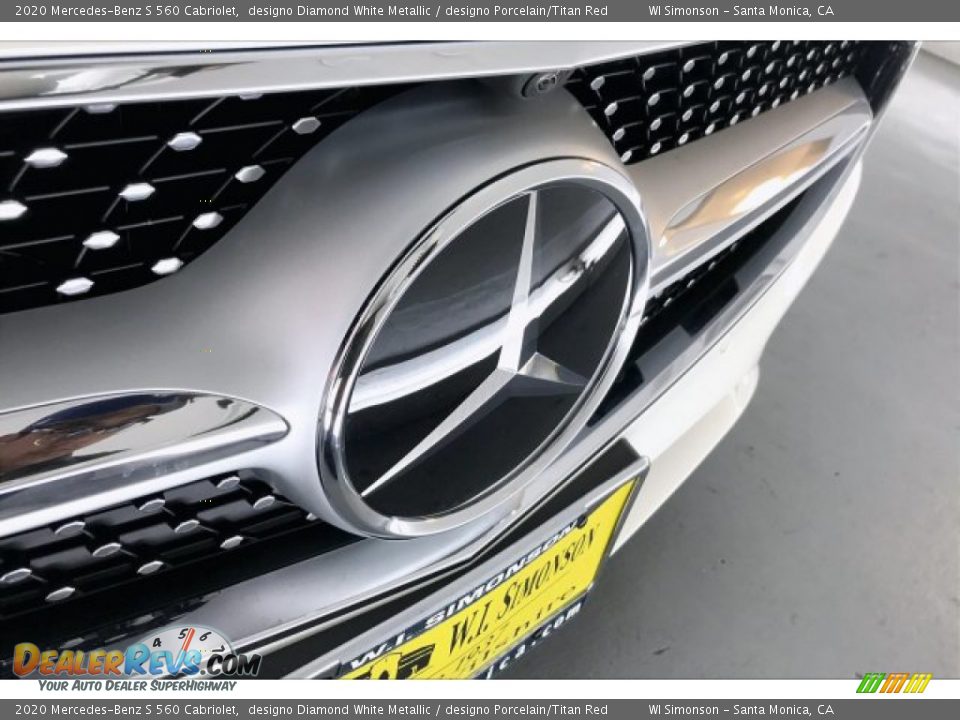 2020 Mercedes-Benz S 560 Cabriolet designo Diamond White Metallic / designo Porcelain/Titan Red Photo #32