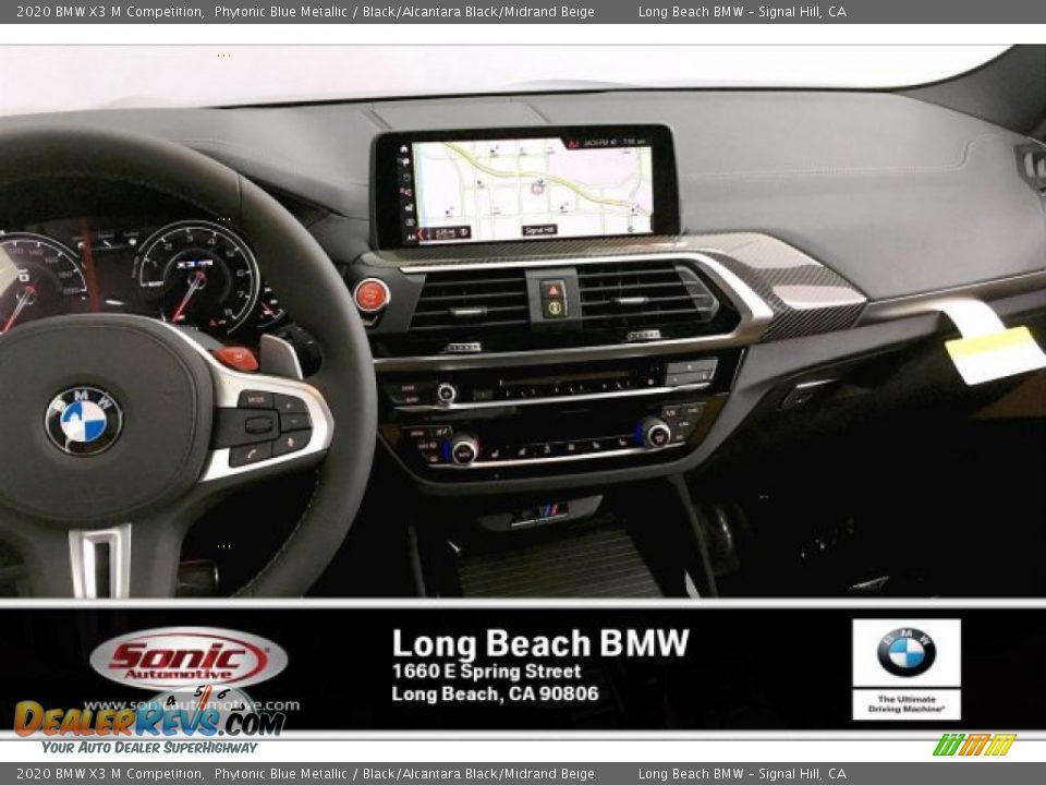 2020 BMW X3 M Competition Phytonic Blue Metallic / Black/Alcantara Black/Midrand Beige Photo #5