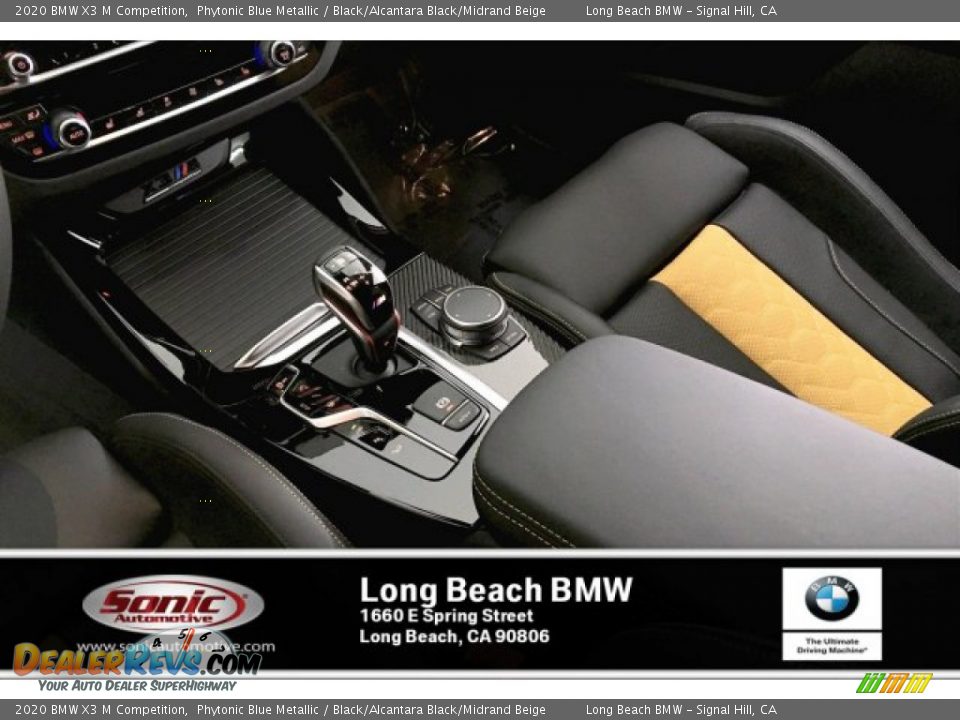 2020 BMW X3 M Competition Phytonic Blue Metallic / Black/Alcantara Black/Midrand Beige Photo #6