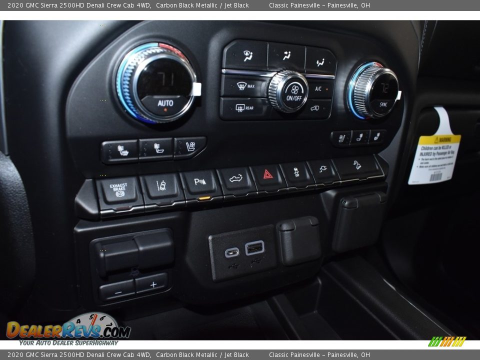 2020 GMC Sierra 2500HD Denali Crew Cab 4WD Carbon Black Metallic / Jet Black Photo #11