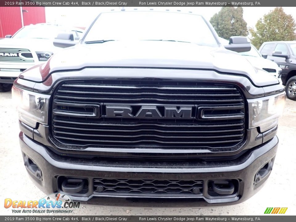 2019 Ram 3500 Big Horn Crew Cab 4x4 Black / Black/Diesel Gray Photo #8