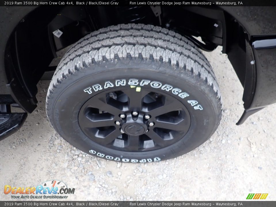 2019 Ram 3500 Big Horn Crew Cab 4x4 Black / Black/Diesel Gray Photo #9