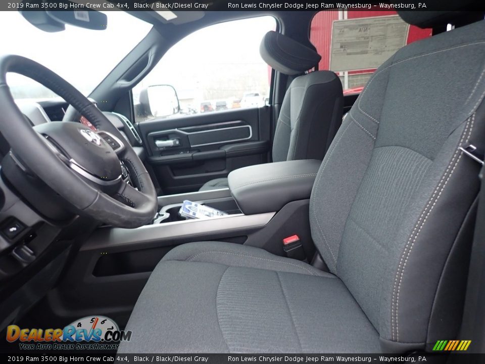2019 Ram 3500 Big Horn Crew Cab 4x4 Black / Black/Diesel Gray Photo #14
