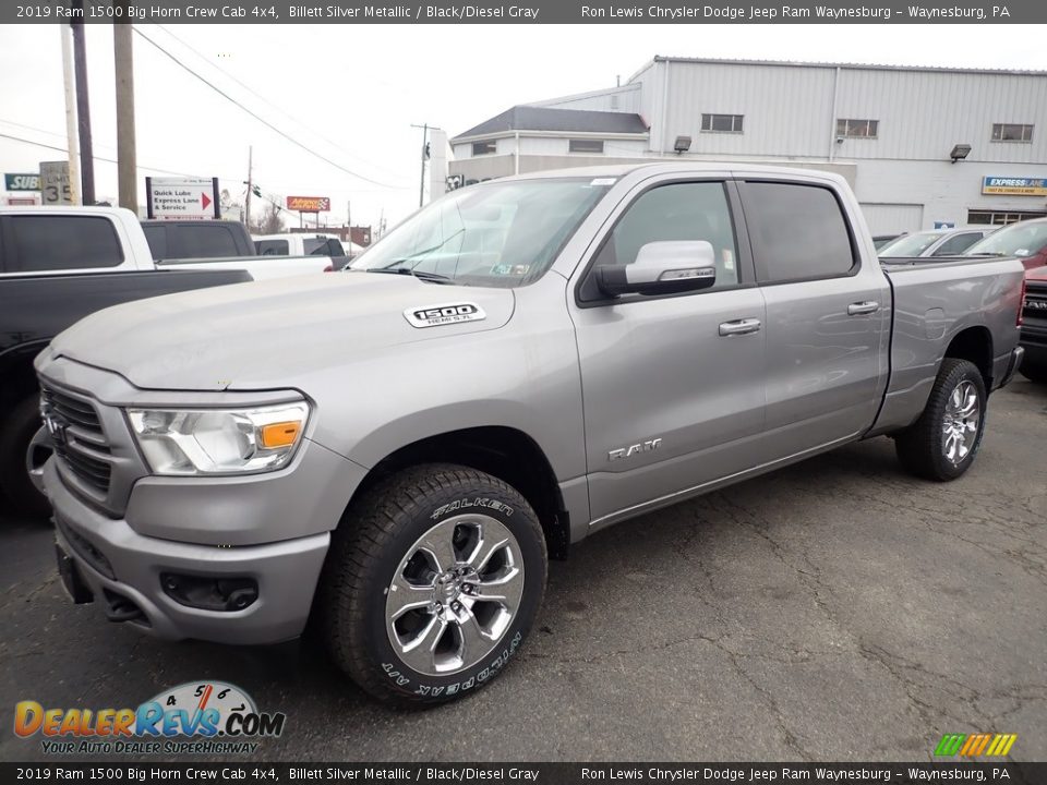 2019 Ram 1500 Big Horn Crew Cab 4x4 Billett Silver Metallic / Black/Diesel Gray Photo #1