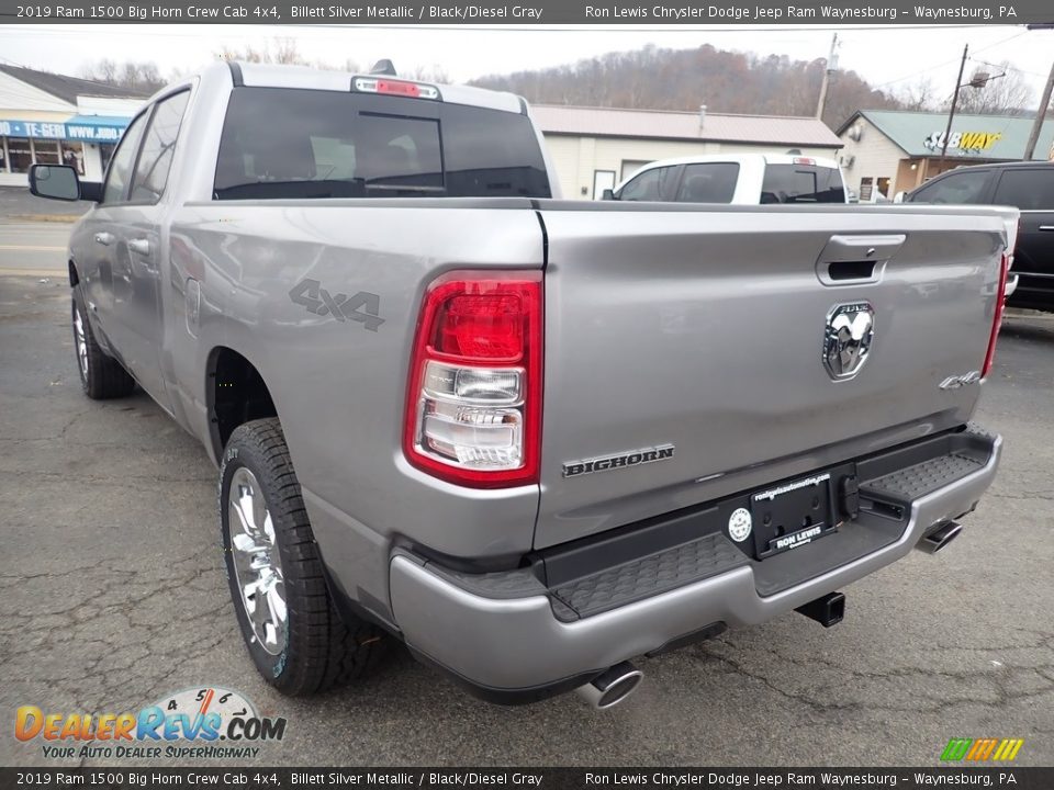 2019 Ram 1500 Big Horn Crew Cab 4x4 Billett Silver Metallic / Black/Diesel Gray Photo #3
