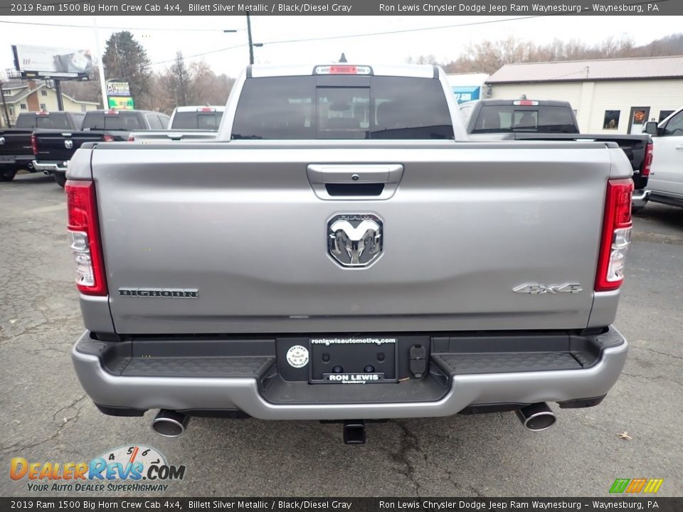 2019 Ram 1500 Big Horn Crew Cab 4x4 Billett Silver Metallic / Black/Diesel Gray Photo #4