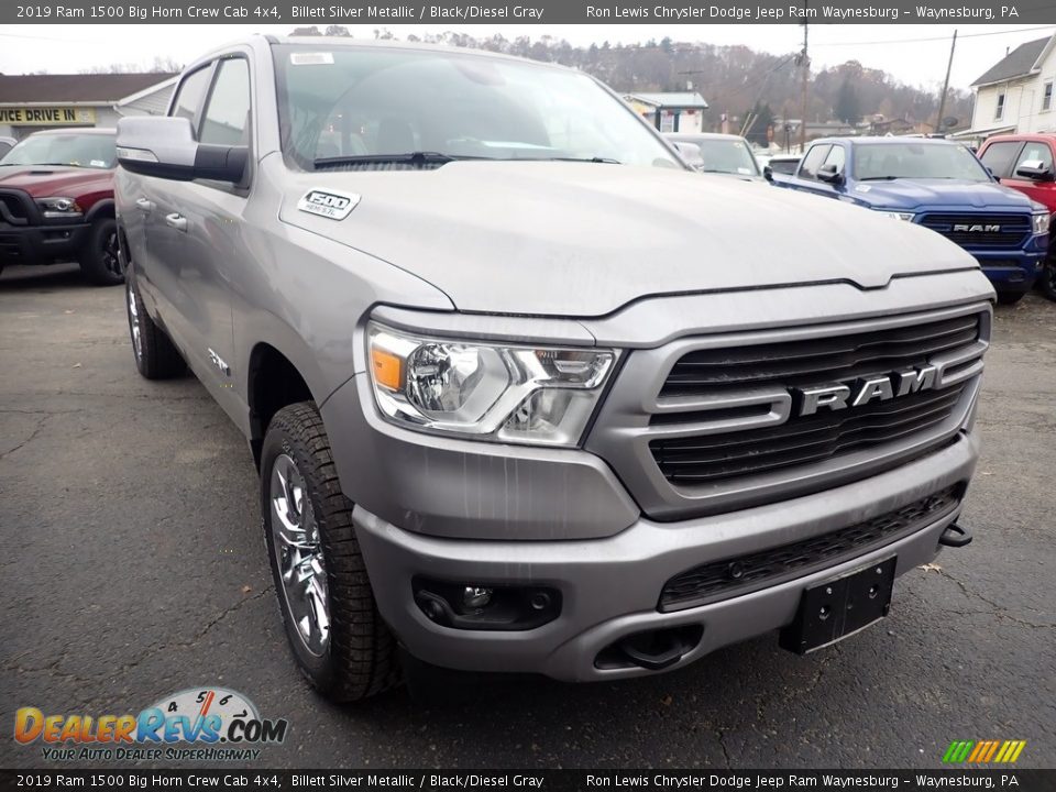2019 Ram 1500 Big Horn Crew Cab 4x4 Billett Silver Metallic / Black/Diesel Gray Photo #6