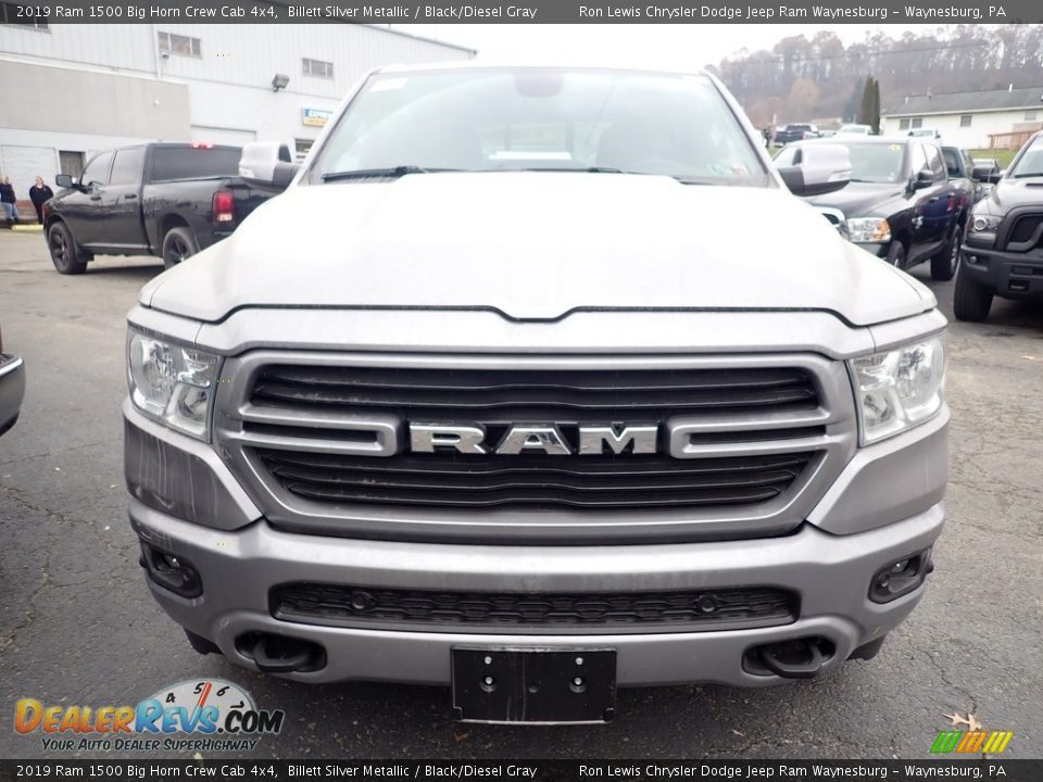 2019 Ram 1500 Big Horn Crew Cab 4x4 Billett Silver Metallic / Black/Diesel Gray Photo #7