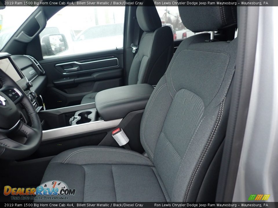 2019 Ram 1500 Big Horn Crew Cab 4x4 Billett Silver Metallic / Black/Diesel Gray Photo #12