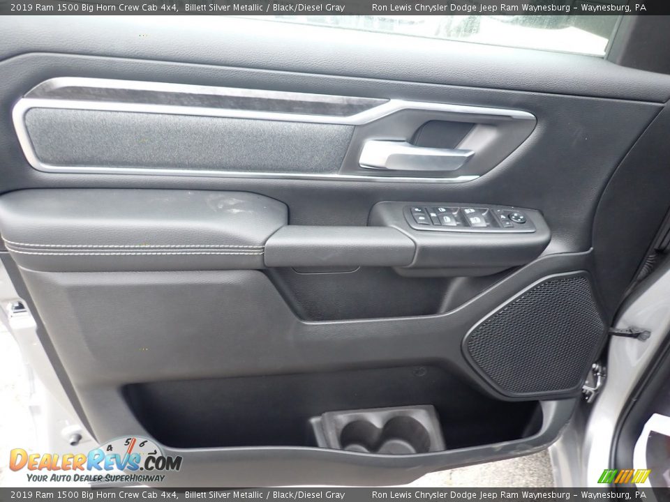 2019 Ram 1500 Big Horn Crew Cab 4x4 Billett Silver Metallic / Black/Diesel Gray Photo #13