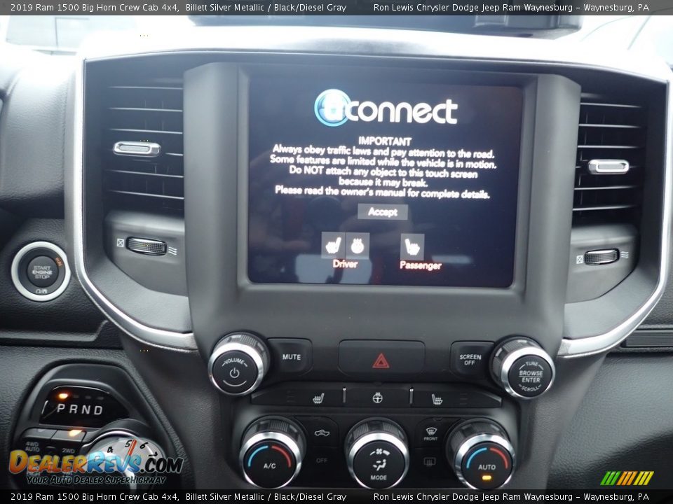 2019 Ram 1500 Big Horn Crew Cab 4x4 Billett Silver Metallic / Black/Diesel Gray Photo #15