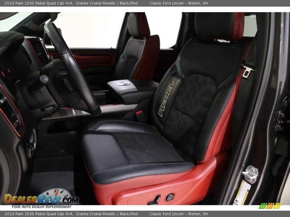 2019 Ram 1500 Rebel Quad Cab 4x4 Granite Crystal Metallic / Black/Red Photo #5