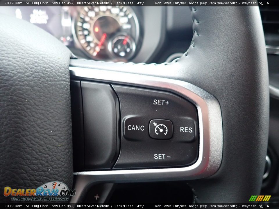 2019 Ram 1500 Big Horn Crew Cab 4x4 Billett Silver Metallic / Black/Diesel Gray Photo #18