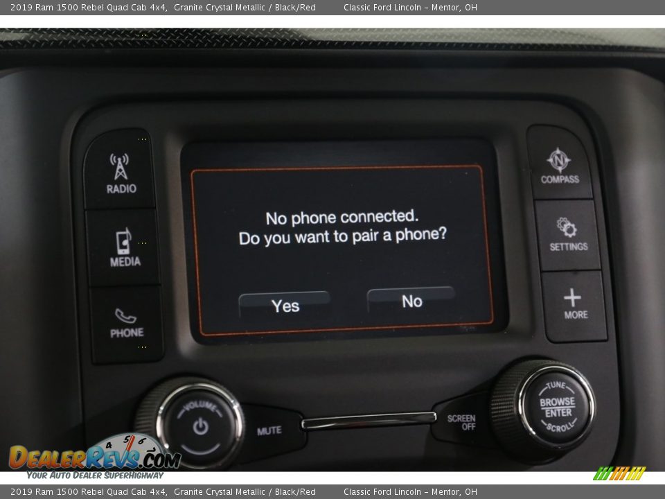 2019 Ram 1500 Rebel Quad Cab 4x4 Granite Crystal Metallic / Black/Red Photo #11