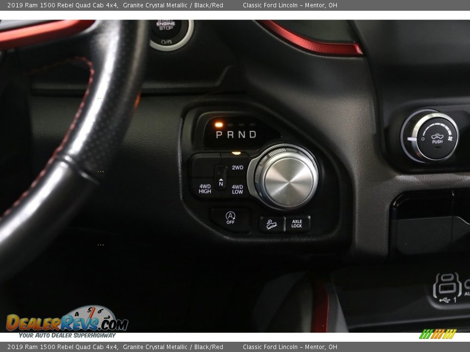 2019 Ram 1500 Rebel Quad Cab 4x4 Granite Crystal Metallic / Black/Red Photo #12