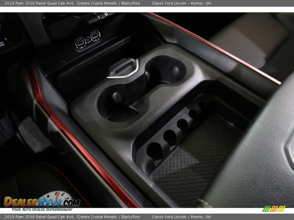 2019 Ram 1500 Rebel Quad Cab 4x4 Granite Crystal Metallic / Black/Red Photo #14