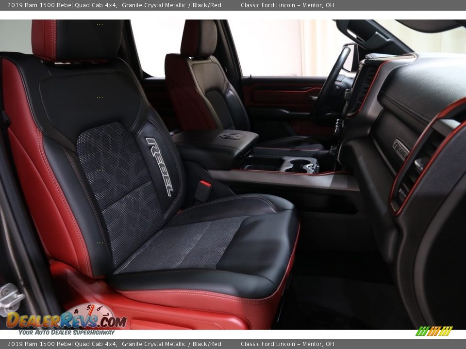 2019 Ram 1500 Rebel Quad Cab 4x4 Granite Crystal Metallic / Black/Red Photo #18