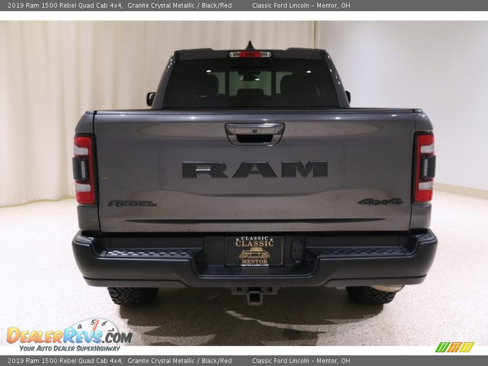 2019 Ram 1500 Rebel Quad Cab 4x4 Granite Crystal Metallic / Black/Red Photo #21