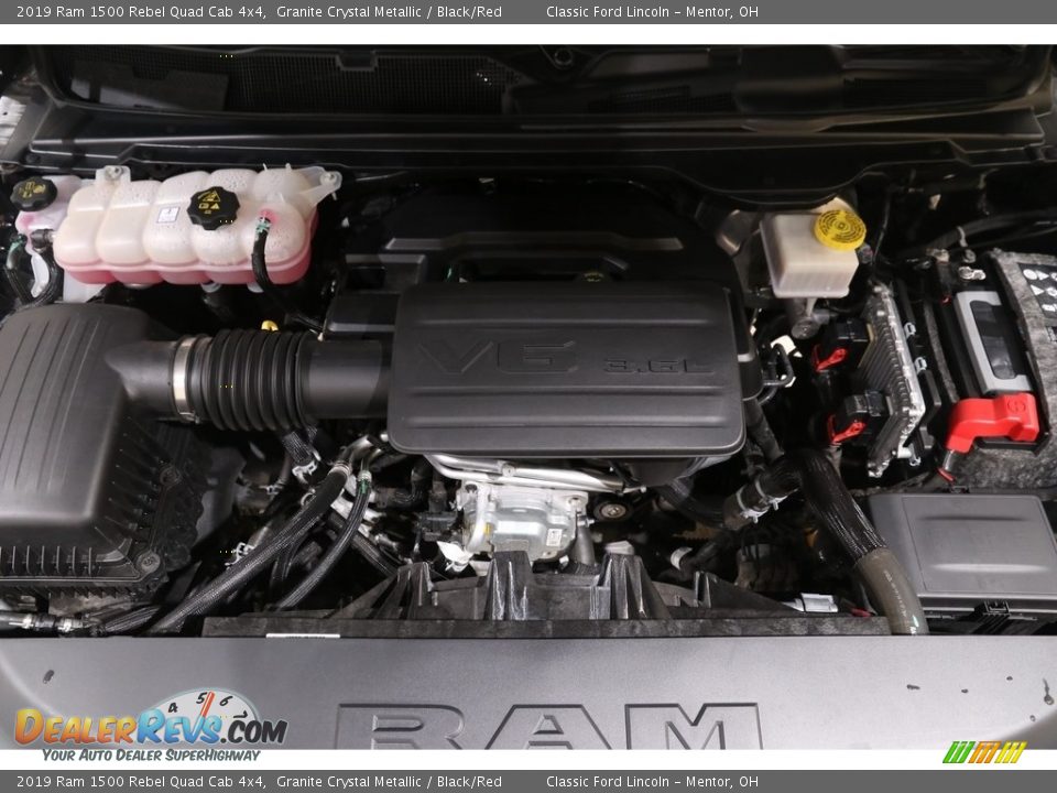 2019 Ram 1500 Rebel Quad Cab 4x4 Granite Crystal Metallic / Black/Red Photo #22