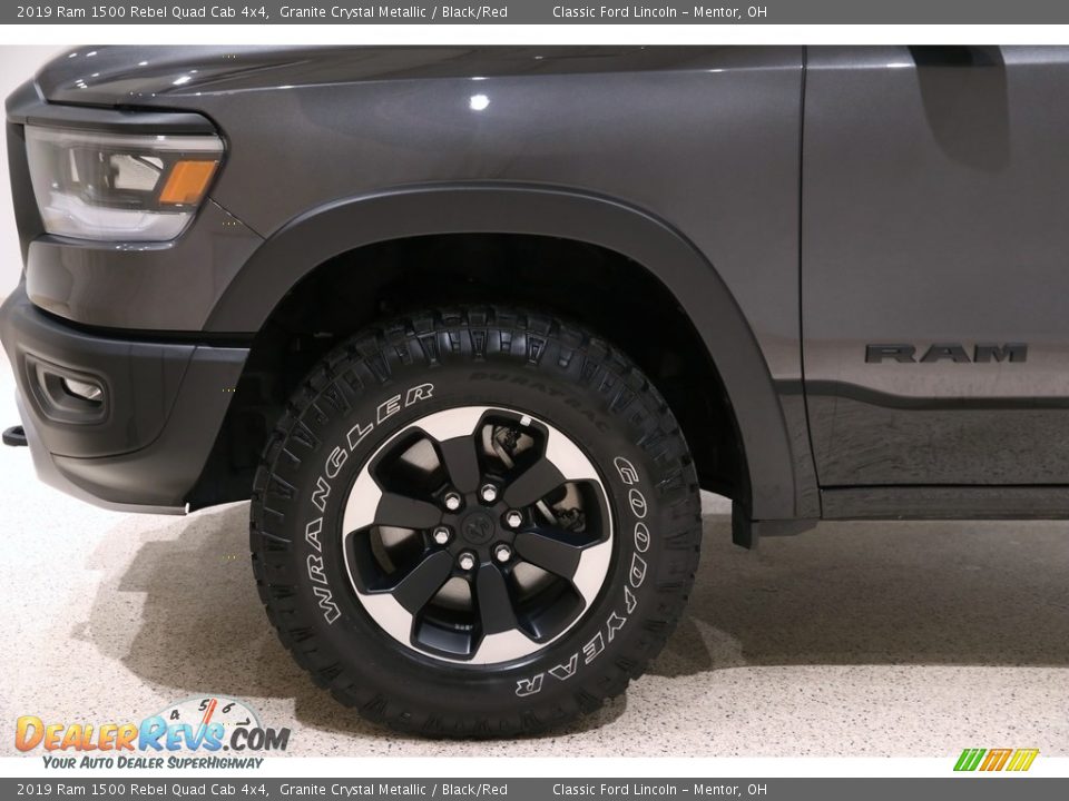 2019 Ram 1500 Rebel Quad Cab 4x4 Granite Crystal Metallic / Black/Red Photo #23