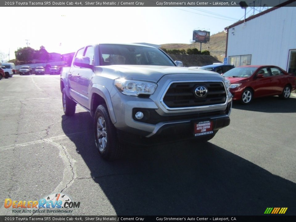 2019 Toyota Tacoma SR5 Double Cab 4x4 Silver Sky Metallic / Cement Gray Photo #1