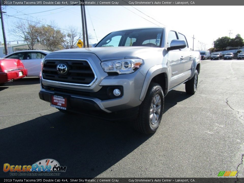2019 Toyota Tacoma SR5 Double Cab 4x4 Silver Sky Metallic / Cement Gray Photo #2