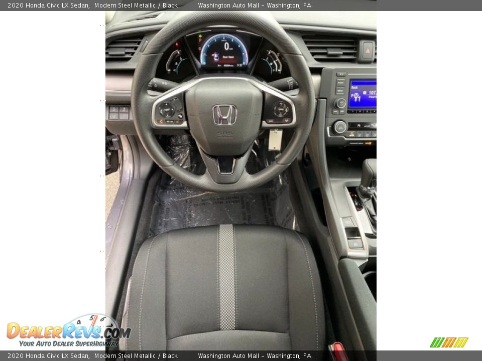 2020 Honda Civic LX Sedan Modern Steel Metallic / Black Photo #13