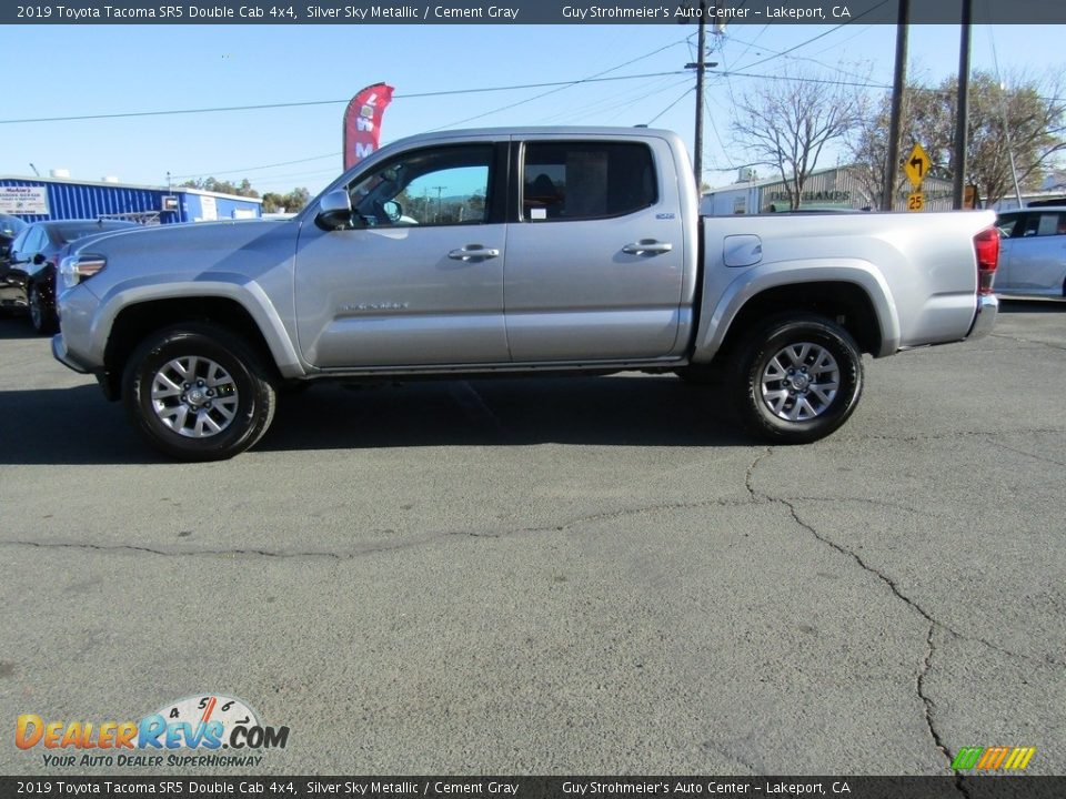 2019 Toyota Tacoma SR5 Double Cab 4x4 Silver Sky Metallic / Cement Gray Photo #6