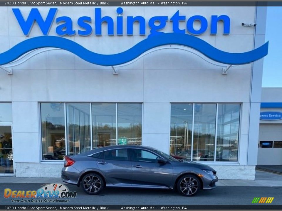 2020 Honda Civic Sport Sedan Modern Steel Metallic / Black Photo #1