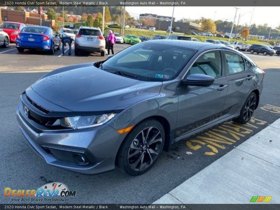 2020 Honda Civic Sport Sedan Modern Steel Metallic / Black Photo #4