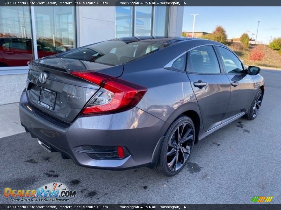 2020 Honda Civic Sport Sedan Modern Steel Metallic / Black Photo #7