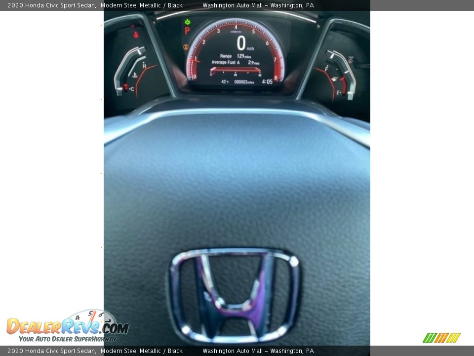 2020 Honda Civic Sport Sedan Modern Steel Metallic / Black Photo #30