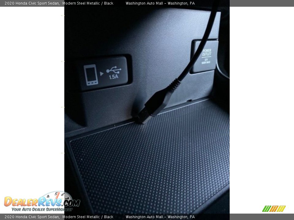 2020 Honda Civic Sport Sedan Modern Steel Metallic / Black Photo #36