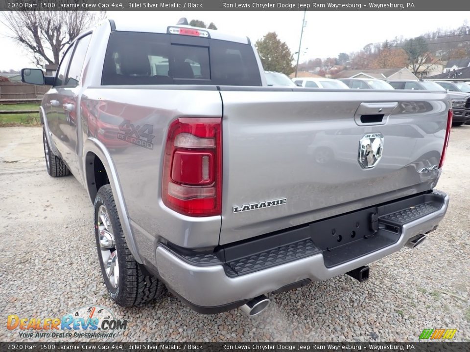 2020 Ram 1500 Laramie Crew Cab 4x4 Billet Silver Metallic / Black Photo #3