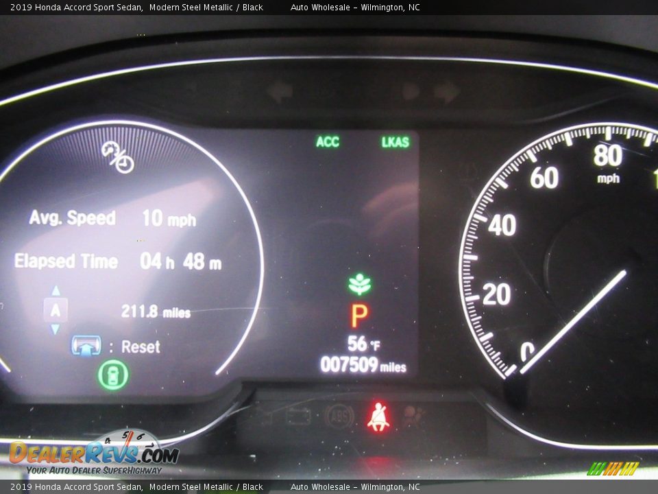 2019 Honda Accord Sport Sedan Modern Steel Metallic / Black Photo #15