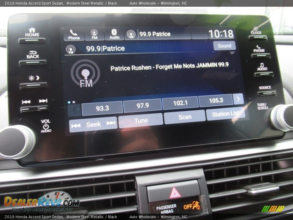 2019 Honda Accord Sport Sedan Modern Steel Metallic / Black Photo #16