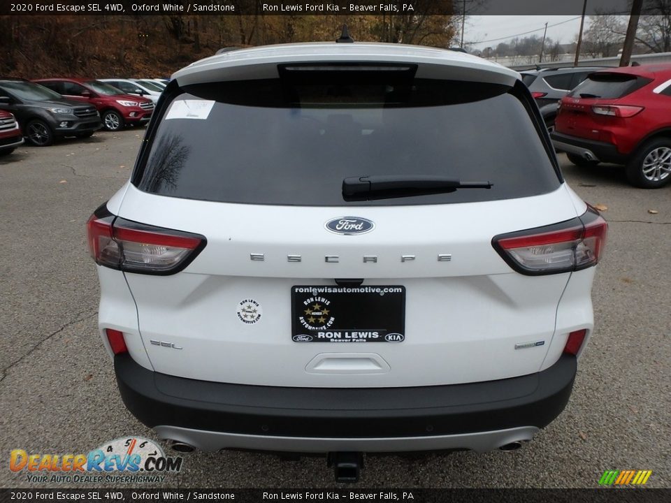 2020 Ford Escape SEL 4WD Oxford White / Sandstone Photo #3
