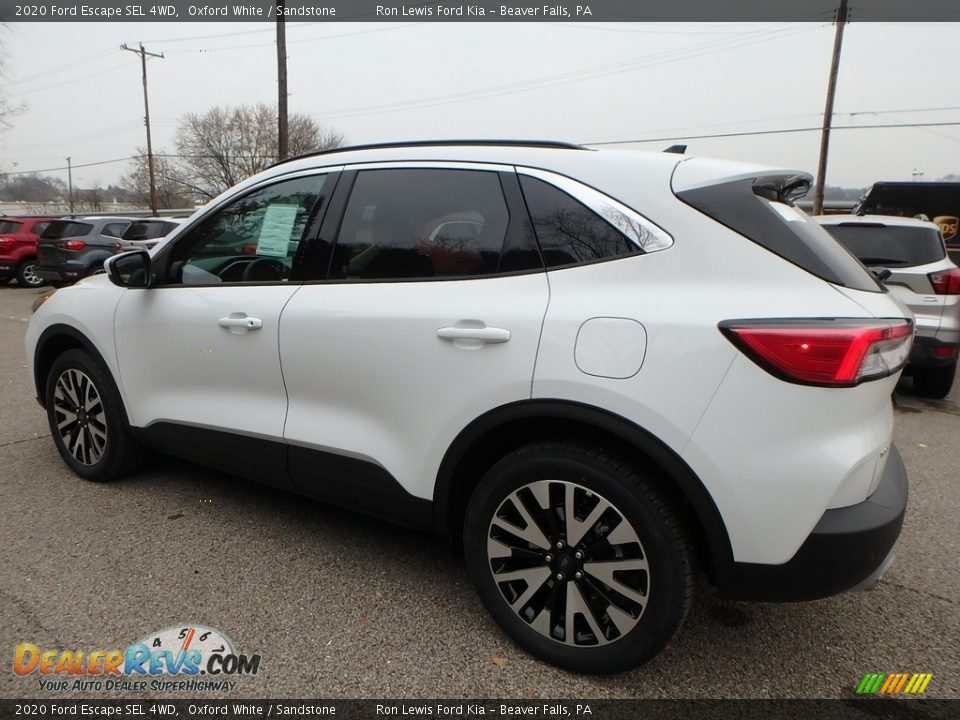 2020 Ford Escape SEL 4WD Oxford White / Sandstone Photo #5