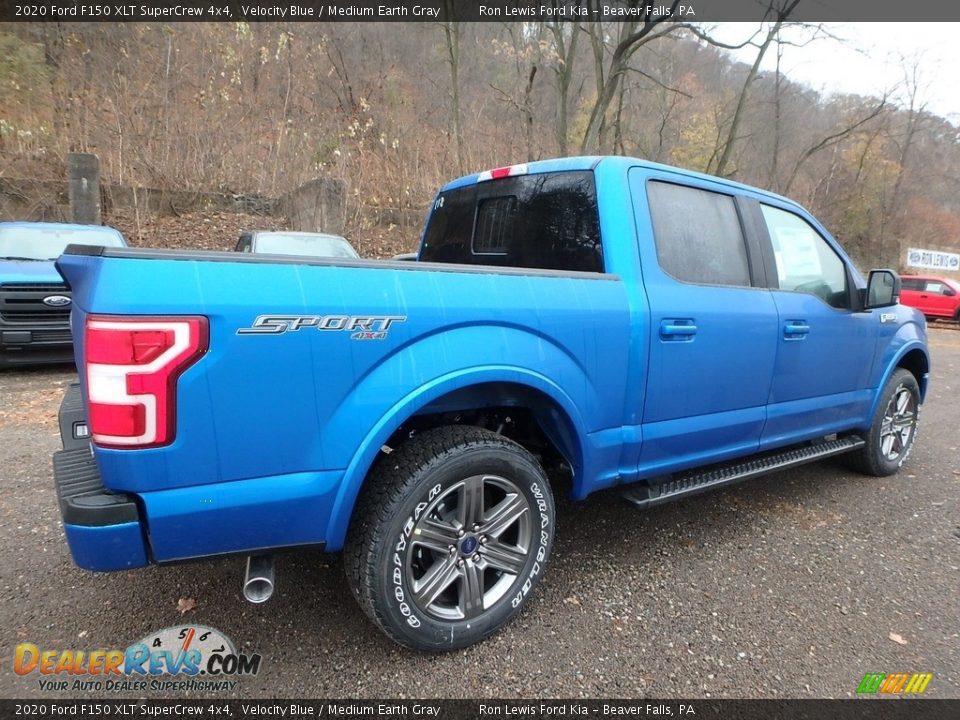 2020 Ford F150 XLT SuperCrew 4x4 Velocity Blue / Medium Earth Gray Photo #2