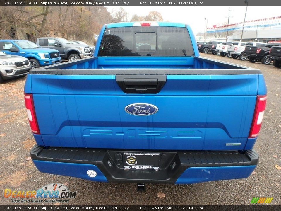 2020 Ford F150 XLT SuperCrew 4x4 Velocity Blue / Medium Earth Gray Photo #3