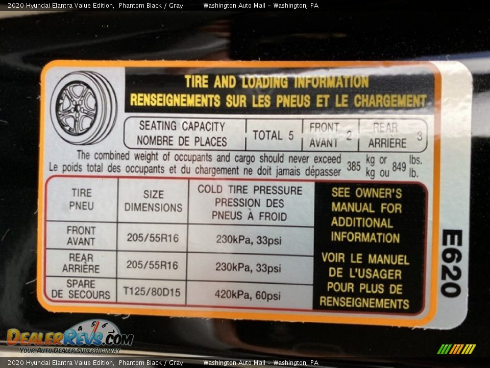 2020 Hyundai Elantra Value Edition Phantom Black / Gray Photo #9