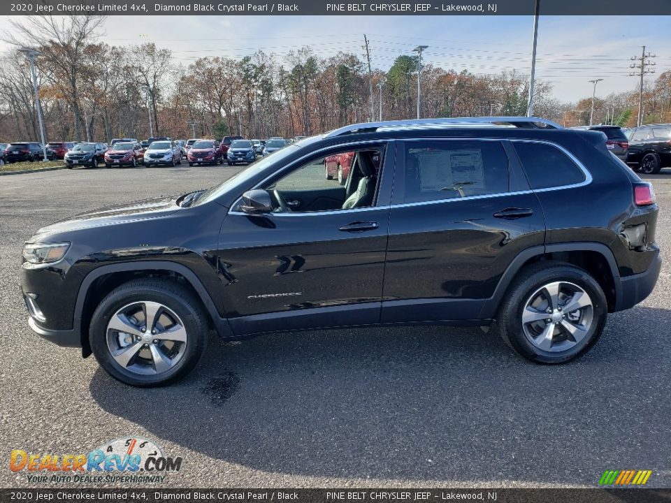 2020 Jeep Cherokee Limited 4x4 Diamond Black Crystal Pearl / Black Photo #3