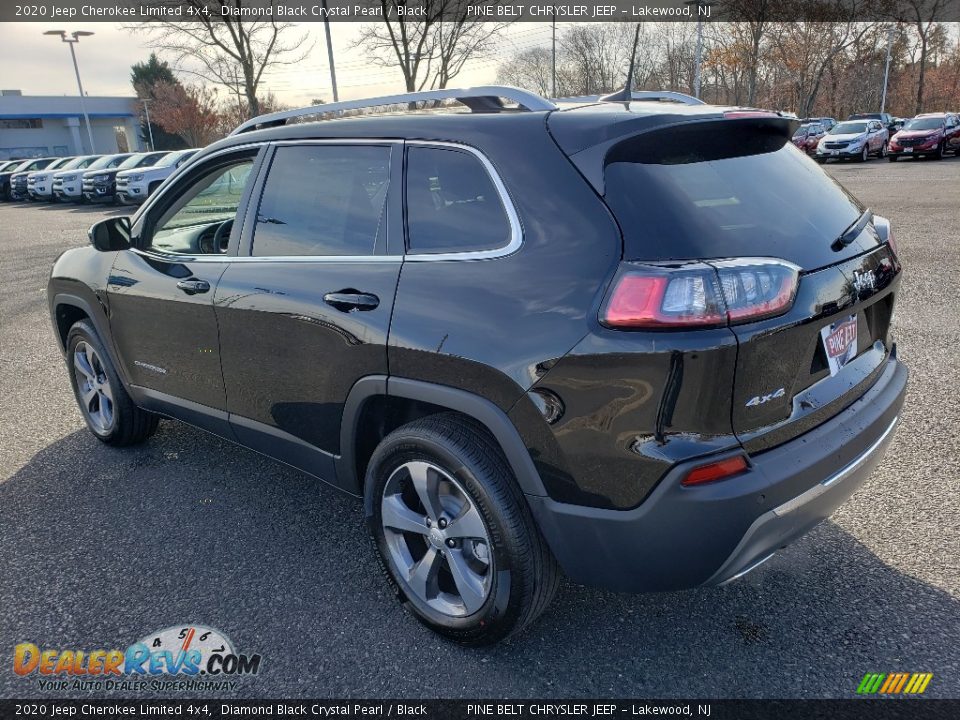 2020 Jeep Cherokee Limited 4x4 Diamond Black Crystal Pearl / Black Photo #4