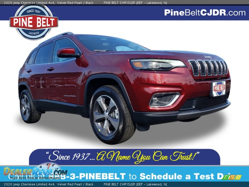 2020 Jeep Cherokee Limited 4x4 Velvet Red Pearl / Black Photo #1