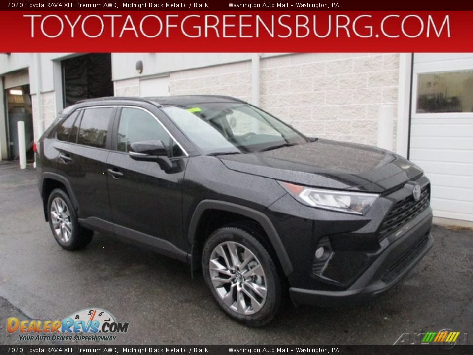2020 Toyota RAV4 XLE Premium AWD Midnight Black Metallic / Black Photo #1