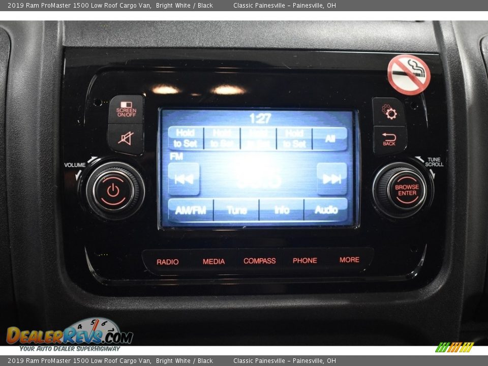 2019 Ram ProMaster 1500 Low Roof Cargo Van Bright White / Black Photo #12