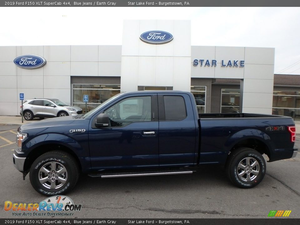 2019 Ford F150 XLT SuperCab 4x4 Blue Jeans / Earth Gray Photo #1
