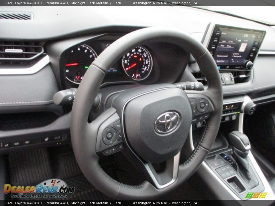 2020 Toyota RAV4 XLE Premium AWD Midnight Black Metallic / Black Photo #14
