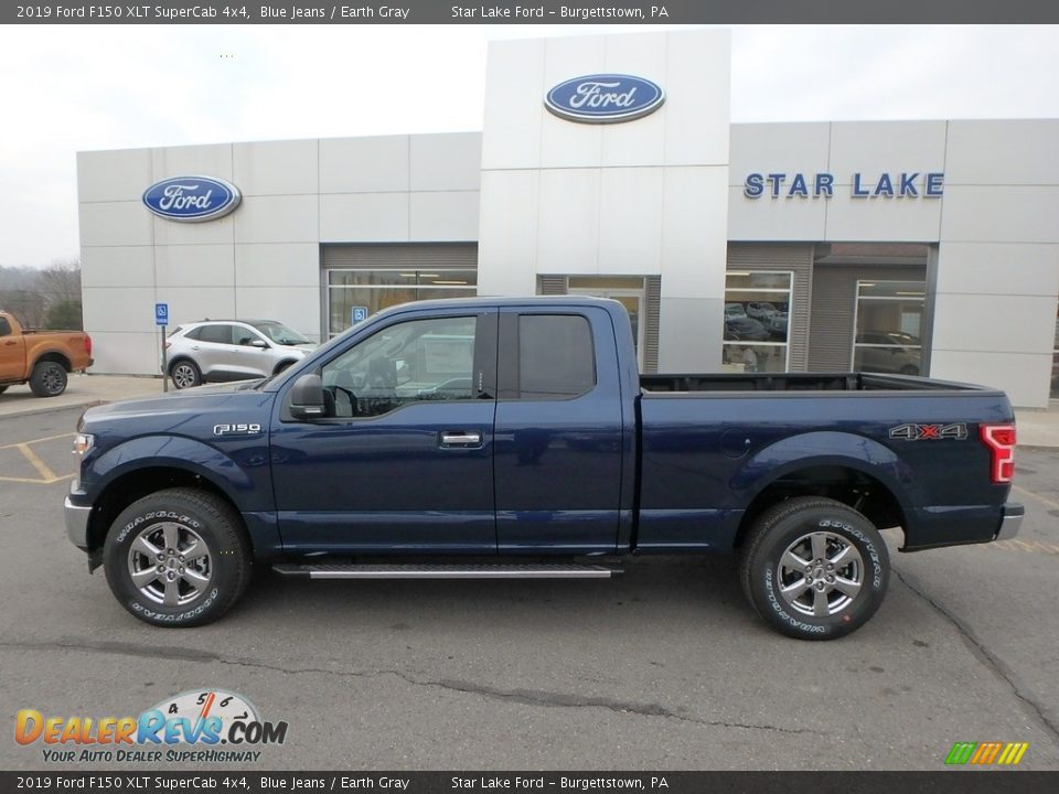 2019 Ford F150 XLT SuperCab 4x4 Blue Jeans / Earth Gray Photo #8